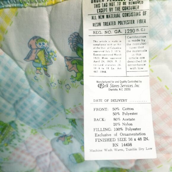 Nursery rhyme The story book collection  36x48" quilt 1.1454 - Picture 15 of 16